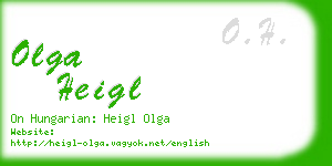 olga heigl business card